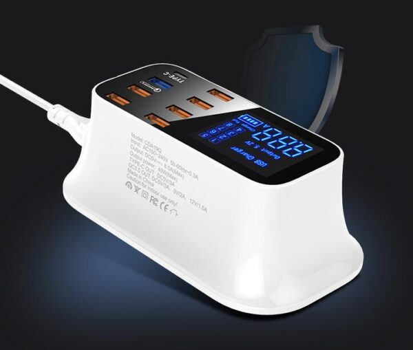 8-Port Fast Charge USB Charging Station