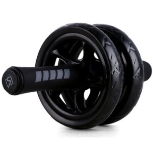 Double wheel ab roller for core strength and home fitness training