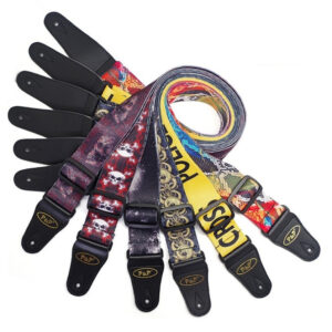 Printed guitar strap for acoustic and electric guitars