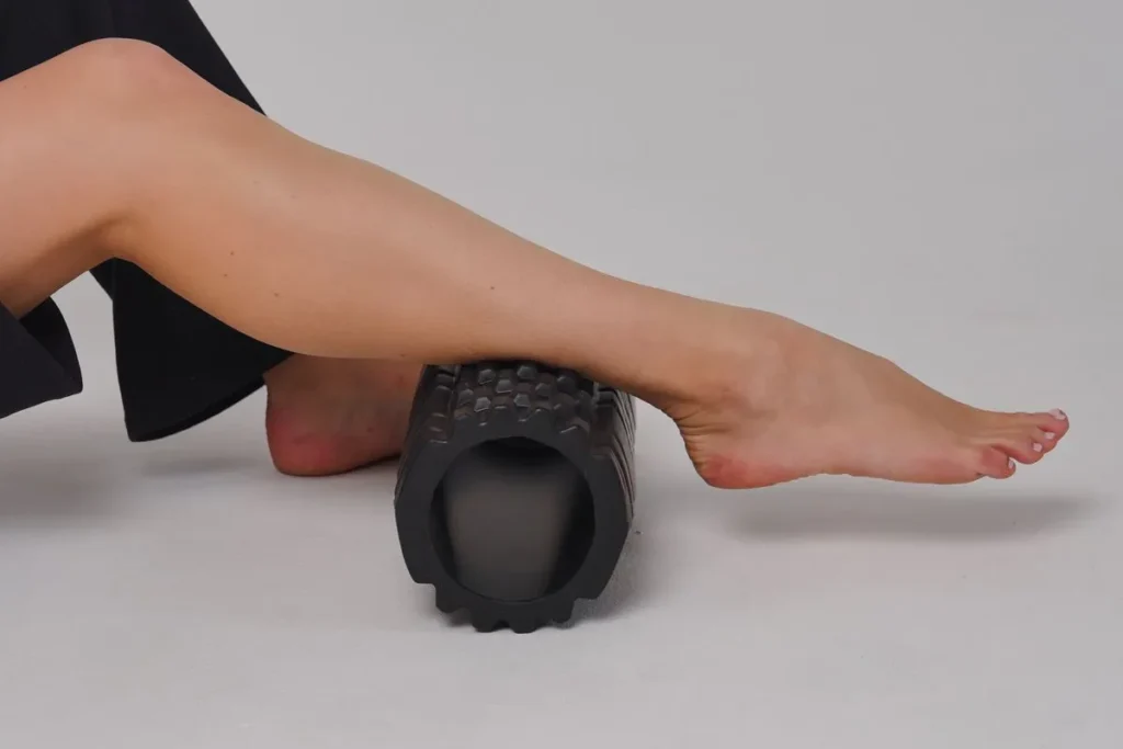 Foam roller calf recovery exercise