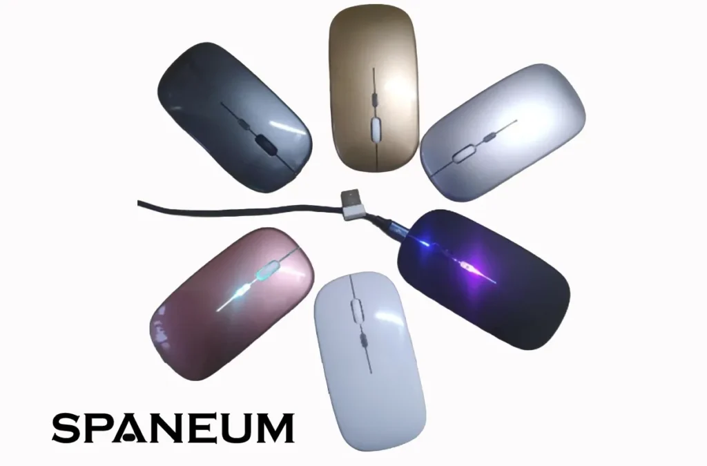 Rechargeable wireless mouse for office productivity and home workspace