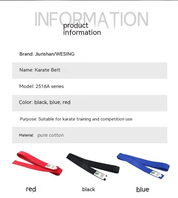 Karate Belt Competition Training Course Examination Belt